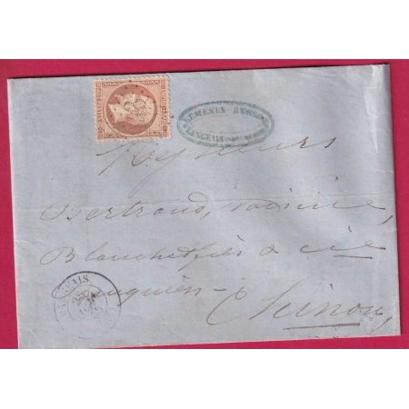 N°23 GC 1943 LANGEAIS INDRE ET LOIR POUR CHINON LETTRE COVER FRANCE
