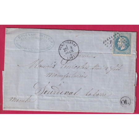 N°29 GC 3964 TINCHEBRAI ORNE OL POINTILLE PONT DE FER POUR SOURDEVAL MANCHE LETTRE COVER FRANCE