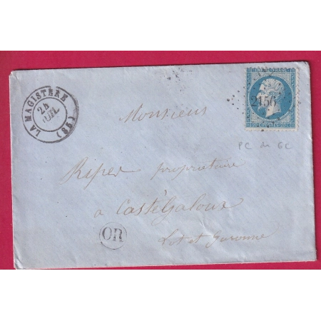 N°22 PC DU GC LA MAGISTERE TARN ET GARONNE POUR CASTELJALOUX LOT ET GARONNE LETTRE COVER FRANCE