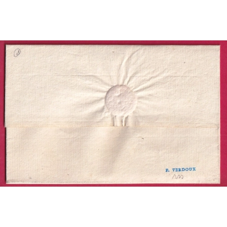 MARQUE P45P PP PAR ERREUR CASTELJALLOUX LOT ET GARONNE 1820 POUR AGEN CURIOSITE LETTRE COVER FRANCE