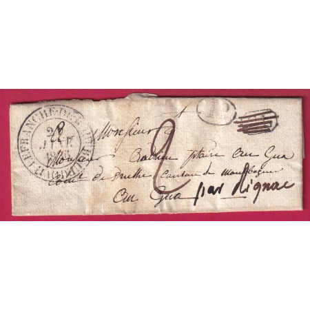 CAD TYPE 13 VILLEFRANCHE AVEYRON CL ANNULE + DECIME RURAL DE MORLON POUR RIGNAC LETTRE COVER FRANCE