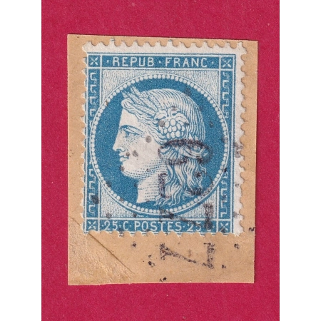 N°60 GC 6277 PELLOUAILLES MAINE ET LOIRE COTE MATHIEU 45€ SUR BLEU TIMBRE BRIEFMARKEN STAMP FRANCE