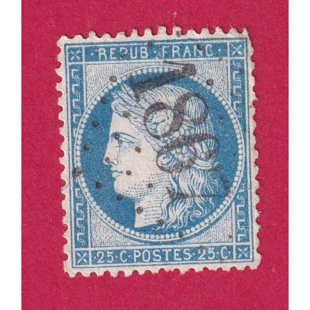 N°60 GC 1867 JASSEINES AUBE COTE MATHIEU 67.5€ SUR BLEU TIMBRE BRIEFMARKEN STAMP FRANCE