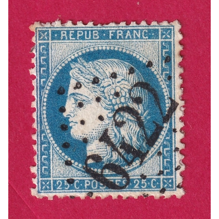 N°60 GC 6422 BETON BAZOCHES SEINE ET MARNE COTE MATHIEU 135€ SUR BLEU TIMBRE BRIEFMARKEN STAMP FRANCE