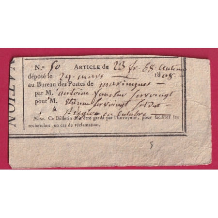 ARTICLE D'ARGENT MARINGUES PUY DE DOME 1808 POUR ITALIE REGGIO DE CALABRE ITALIA RARE LETTRE COVER FRANCE