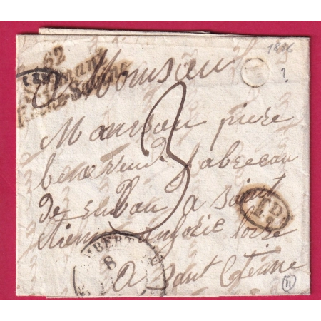 CURSIVE 62 ST AMAND ROCHE SAVINES PUY DE DOME T12 AMBERT BOITE RURALE P ?? DECIME RURAL ST ETIENNE LETTRE COVER FRANCE