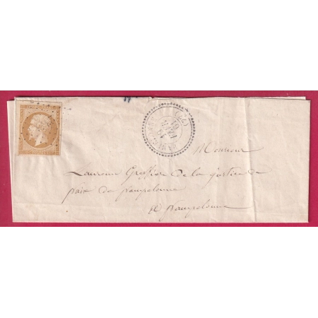 N°13 PC 2373 PAMPELONNE TARN CAD TYPE 22 POUR PAMPELONNE LETTRE COVER FRANCE