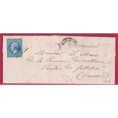 N°22 PC DU GC 1625 GARE D'IVRY SEINE INDICE 18 POUR VALLIERE CREUSE LETTRE COVER FRANCE