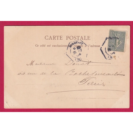 N°130 LEVEE EXCEPTIONNELLE BORDEAUX GIRONDE POUR PARIS CARTE POSTALE LETTRE COVER FRANCE