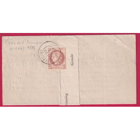 N°51 CAD T17 LAVARDAC LOT ET GARONNE TEXTE PONT DE ROIDE COURS ARMAGNAC ALCOOL POUR LIBOURNE GIRONDE LETTRE