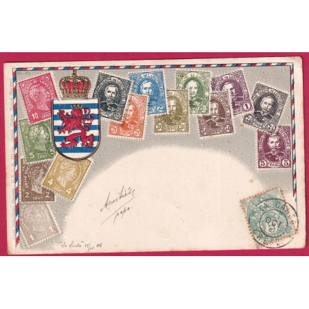TYPE BLANC CRET CAD LA CANEE SUR CARTE TIMBRE LUXEMBOURG LETTRE COVER FRANCE