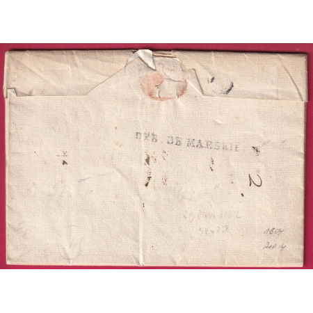 DEBOURSE BEB DE MARSEILLE 1804 DEPART PARIS REEXPEDIEE AIX BOUCHES DU RHONE LETTRE COVER FRANCE