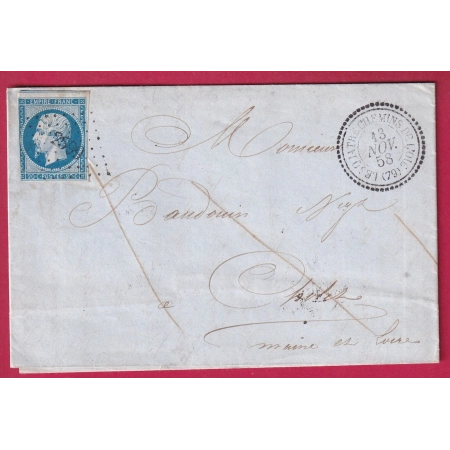 N°14 PC 2599 LES QUATTRE CHEMINS DE L'OIE VENDDE CAD TYPE 22 ¨POUR CHOLET MAINE ET LOIRE  LETTRE COVER FRANCE