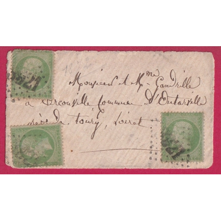 N°20 X3 GC 3921 LES TERNES PARIS SANS CAD POUR OUTARVILLE LOIRET LETTRE FRANCE