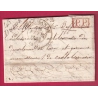 CURSIVE 45 DURAS LOT ET GARONNE TYPE 13 MARMANDE + PP EN ROUGE POUR CASTELSARRASIN 1843 LETTRE INDICE 10