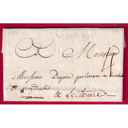 MARQUE A SEC VILLENEUVE D'AGEN LOT ET GARONNE NON SIGNALE A SEC PAR LENAIN LECTOURE GERS TETE AUVILLARD 1790