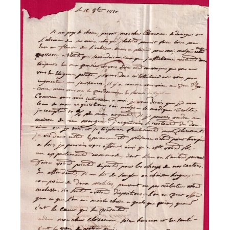 DOUBLE CURSIVE 32 ST LAURENT PAULHAC GIRONDE 1820 POUR BORDEAUX INDICE 18 LETTRE COVER FRANCE