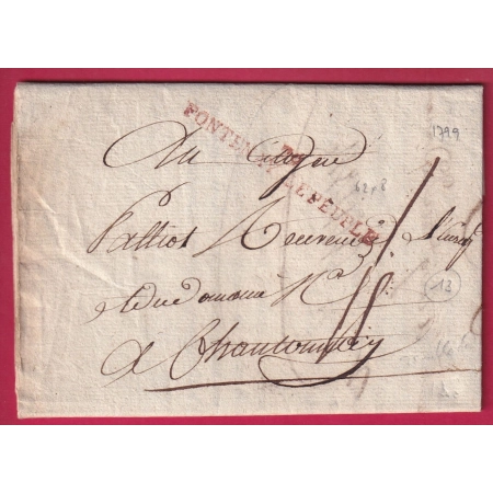 MARQUE REVOLUTIONNAIRE 79 FONTENAY LE PEUPLE VENDEE 1799 POUR CHANTONNAY LETTRE COVER FRANCE