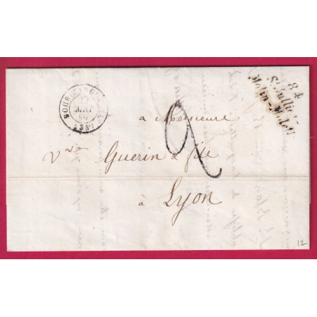CURSIVE 84 ST JULIEN MOLIN MOLETTE LOIRE 1849 POUR LYON LETTRE COVER FRANCE