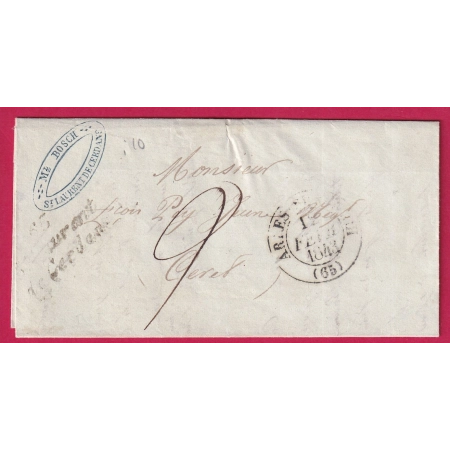 CURSIVE 65 ST LAURENT DE CERDANS PYRENEES ORIENTALES T13 ARLES SUR TECH POUR CERET 1843 LETTRE COVER
