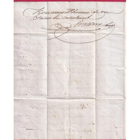 MARQUE 67 STRASBOURG BAS RHIN 1806 TAXE ESPAGNOLE 9 REALS POUR BARCELONE ESPAGNE  LETTRE COVER
