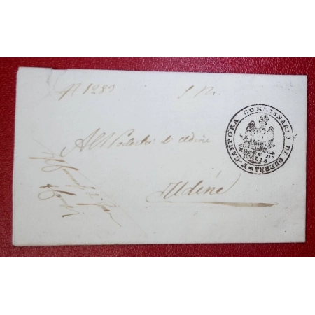 UDINE FRANCHISE COMMISSAIRE DES GUERRES CAMPORA 1812 ITALIE ITALIA POUR UDINE LETTRE COVER