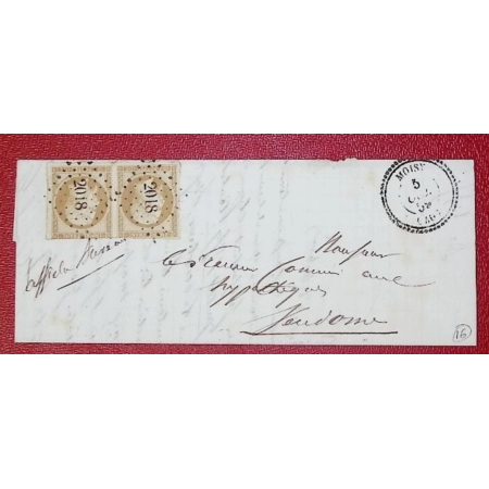 N°13 PAIRE PC 2018 MOISY LOIR ET CHER CAD TYPE 22 POUR VENDOME INDICE 16 LETTRE COVER