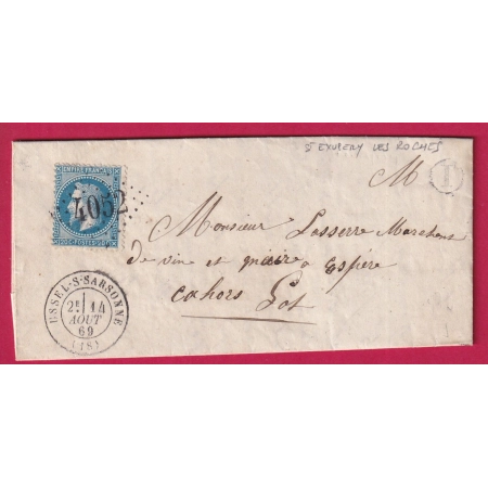 N°29 GC 4052 USSEL SUR SARSONNE CORREZE BOITE RURALE I ST EXUPERY LES ROCHES CAHORS LOT LETTRE COVER