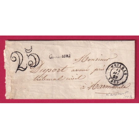 CURSIVE 45 COCUMONT LOT ET GARONNE POUR MARMANDE INDICE 16 LETTRE COVER FRANCE