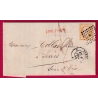 N°13 TTB PARIS BUREAU C 1859 RARE AFFR INSUFF C EN ROUGE POUR SEVRES SEINE ET OISE LETTRE FRANCE