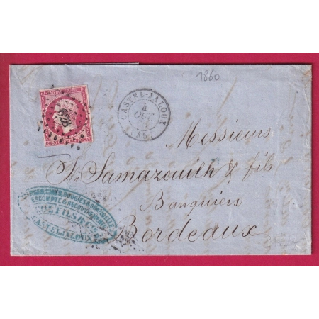 N°17B PC 628 CASTELJALOUX LOT ET GARONNE BORDEAUX GIRONDE LETTRE FRANCE