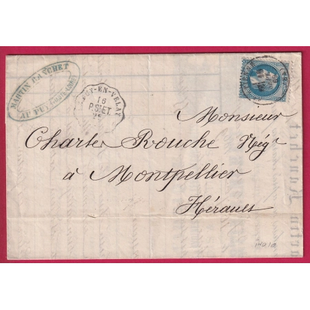 N°29 CAD ST ETIENNE CONVOYEUR STATION LE PUY EN VELAY HAUTE LOIRE POUR MONTPELLIER HERAULT LETTRE FRANCE