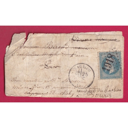 GUERRE 1870 TENTATIVE ENTREE LAGNIEU AIN 25 10 1870 PARIS REMPART DU BASTION CAMPEMENT DE CLICHY RETOUR 28 MARS 1871