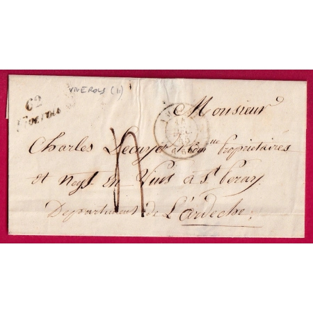 CURSIVE 62 VIVEROLS PUY DE DOME TYPE 15 AMBERT POUR ST PERAY ARDECHE LETTRE COVER