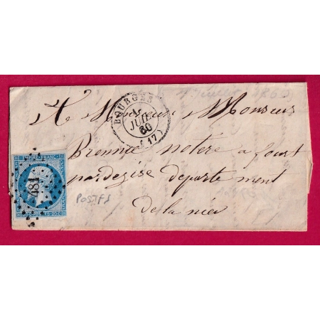 N°14 VARIETE POSTFS PC 481 BOURGES CHER POUR DECIZE NIEVRE LETTRE COVER