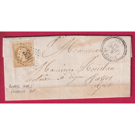 N°28 GC 330 BARREME ERREUR DE DEPARTEMENT 15 AU LIEU DE 5 BASSES ALPES POUR DIGNE LETTRE COVER
