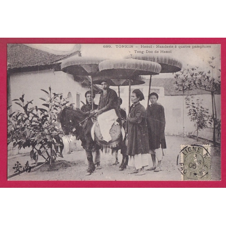 1C INDOCHINE AMBULANT MARITIME LIGNE N PAQUEBOT FRANCAIS N°7 1906 HANOI TONKIN LETTRE COVER