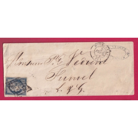 N°4 GRILLE BORDEAUX 3 FEVRIER 1851 POUR FUMEL LOT ET GARONNE T14 LETTRE COVER FRANCE