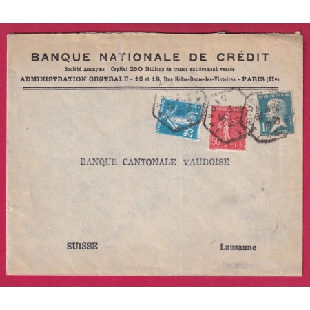 N°140 199 179 LEVEE EXCEPTIONNELLE PARIS DEPART POUR LAUSANNE SUISSE LETTRE COVER FRANCE