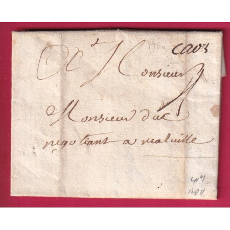 MARQUE MANUSCRIT CAOR CAHORS LOT 1760 LENAIN N°1 INDICE 11 POUR MALVILLE LETTRE COVER
