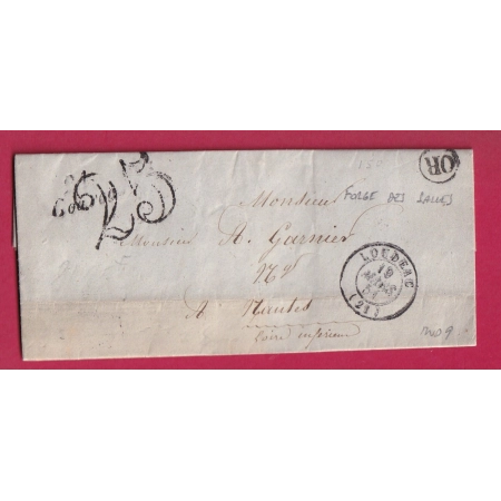 CURSIVE 21 GOAREC COTES DU NORD OR FORGES DE SALLES POUR NANTES LOIRE INFERIEURE 1851 LETTRE COVER