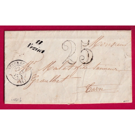 CURSIVE 11 VEZINS AVEYRON T15 SEVERAC POUR GRAULHET TARN INDICE 16 LETTRE COVER