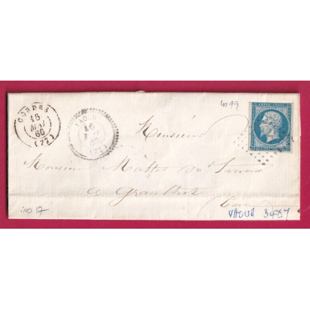 N°14 PC 4099 VAOUR TARN CAD TYPE 22 POUR GRAULHET INDICE 17 LETTRE COVER