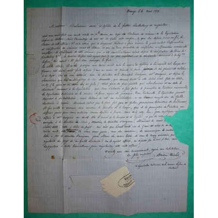 N°60B TYPE II GC 2730 ORANGE VAUCLUSE POUR CARPENTRAS VAUCLUSE 1874 LETTRE COVER FRANCE