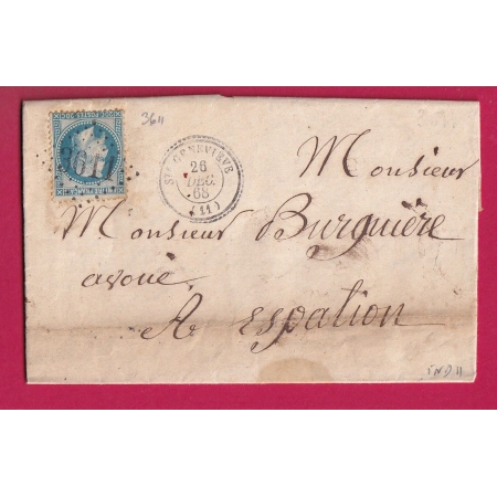 N°29 GC 3611 STE GENEVIEVE AVEYRON POUR ESPALION  CAD TYPE 22 LETTRE COVER