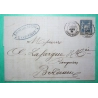 N°90 SAGE CAD DEPART MONTPELLIER HERAULT POUR BORDEAUX GIRONDE 1884 LETTRE COVER FRANCE
