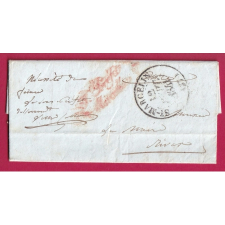 FRANCHISE LE SOUS PREFET DE ST MARCELLIN ISERE 1841 POUR RIVES LETTRE COVER