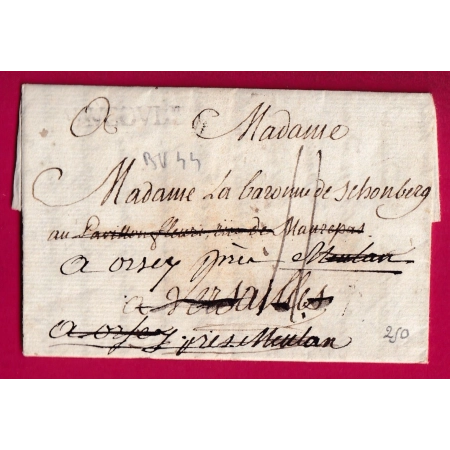 MARQUE VAUCOULEUR MEUSE LENAIN N°2B INDICE 16 + DEBOURSE DEB DE VERSAILLES LENAIN N°14 1784 INDICE 16 SEINE ET OISE