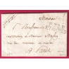 MARQUE P72P ETAMPES SEINE ET OISE INDICE 11 1826 POUR PARIS LETTRE COVER