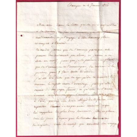 MARQUE P72P ETAMPES SEINE ET OISE INDICE 11 1826 POUR PARIS LETTRE COVER